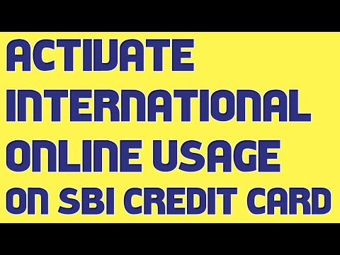 Activate International Online Usage on SBI Credit Card