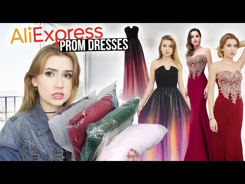 TRYING ON ALIEXPRESS PROM DRESSES!! *Huge Success* & Giveaway