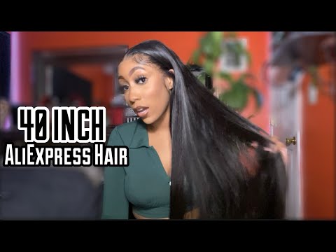 INITIAL REVIEW: 40 INCH ALIEXPRESS WIG | 250% DENSITY 13×6 LACE FRONTAL WIG REVIEW | RICH GIRL