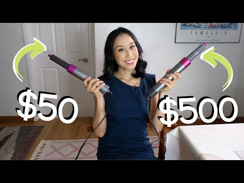Dyson Airwrap v. Dupe On Straight Hair | Automatic Curler Side-by-Side Comparison  & Honest Reaction