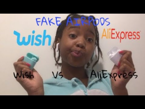 Wish VS AliExpress with FAKE AirPods *which one is better 🧐