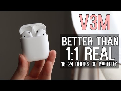 Best AirPods 2 SuperCopy in 2021! Evan V3m AirPods SuperCopy with 8 Hours of Battery Life! Under 40$