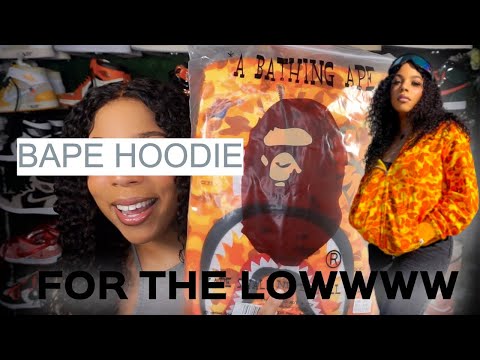 BAPE x PUBG Shark Full Zip Hoodie Orange for the LOWWWW