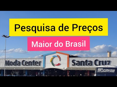 Pesquisa de preços no Moda Center Santa Cruz Dezembro de 2020