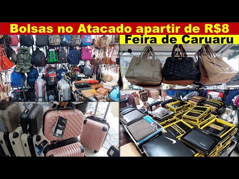 CARUARU FEIRA DA SULANCA- BOLSAS, CARTEIRAS, MALAS E MOCHILA NO ATACADO APARTIR DE R$8