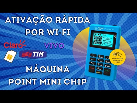 Ativação rápida por WI-FI, da Máquina Point Mini Chip D175 do Mercado Pago