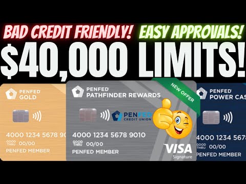 $40,000 PENFED CREDIT CARDS | BEST CREDIT CARDS for BAD CREDIT | PENFED CREDIT UNION vs NAVY FEDERAL