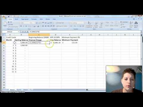 Credit Cards and Interest Excel