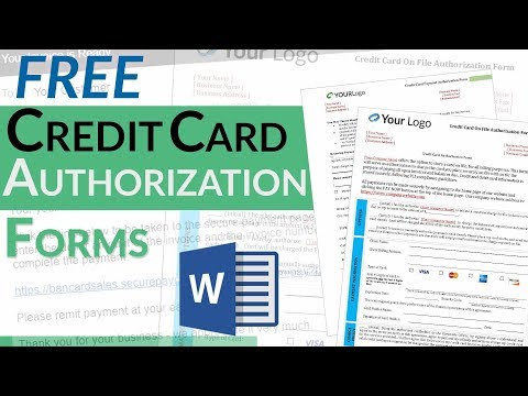 Credit Card Authorization Form – FREE Template Download for Credit Credit Card Authorization form