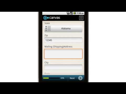 Canvas Credit Card Authorization Form Mobile App