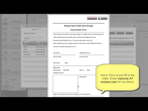 #32 Reprint PCI Compliant credit card authorization form: CenPOS training