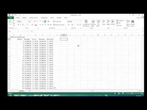 Excel: Credit Cards and APR, Using Excel’s Drag Function